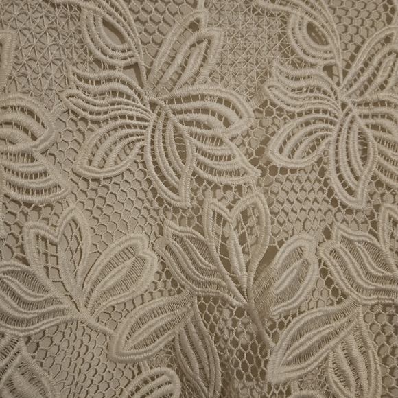 Lane Bryant-Cream Pullover Sweater with Lace Front Overlay-Plus Size 18/20 - Picture 4 of 6